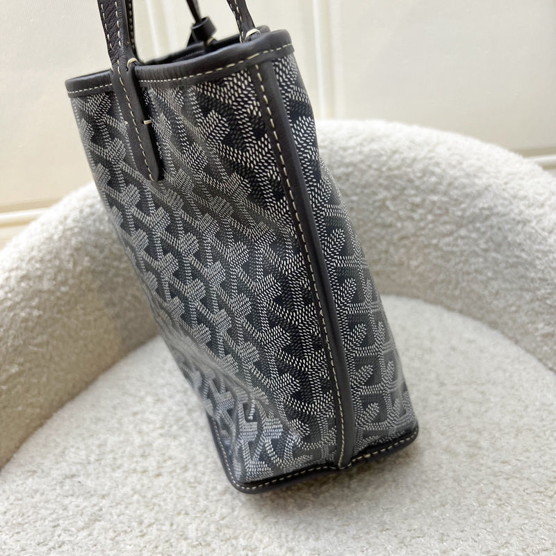 Goyard Mini Anjou in Grey Goyardine Canvas and Leather