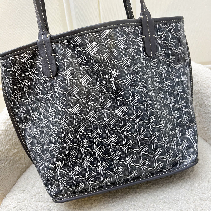 Goyard Mini Anjou in Grey Goyardine Canvas and Leather