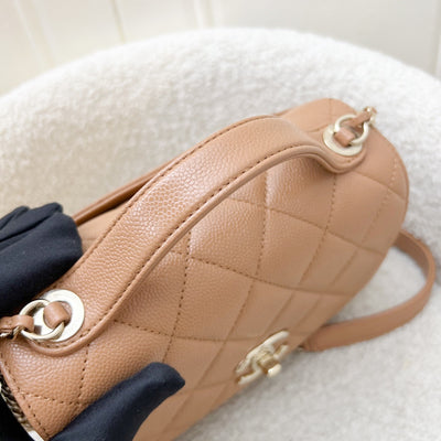 Chanel Small Business Affinity Flap in 21P Caramel Caviar and LGHW (Model: A93749)