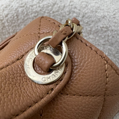 Chanel Small Business Affinity Flap in 21P Caramel Caviar and LGHW (Model: A93749)
