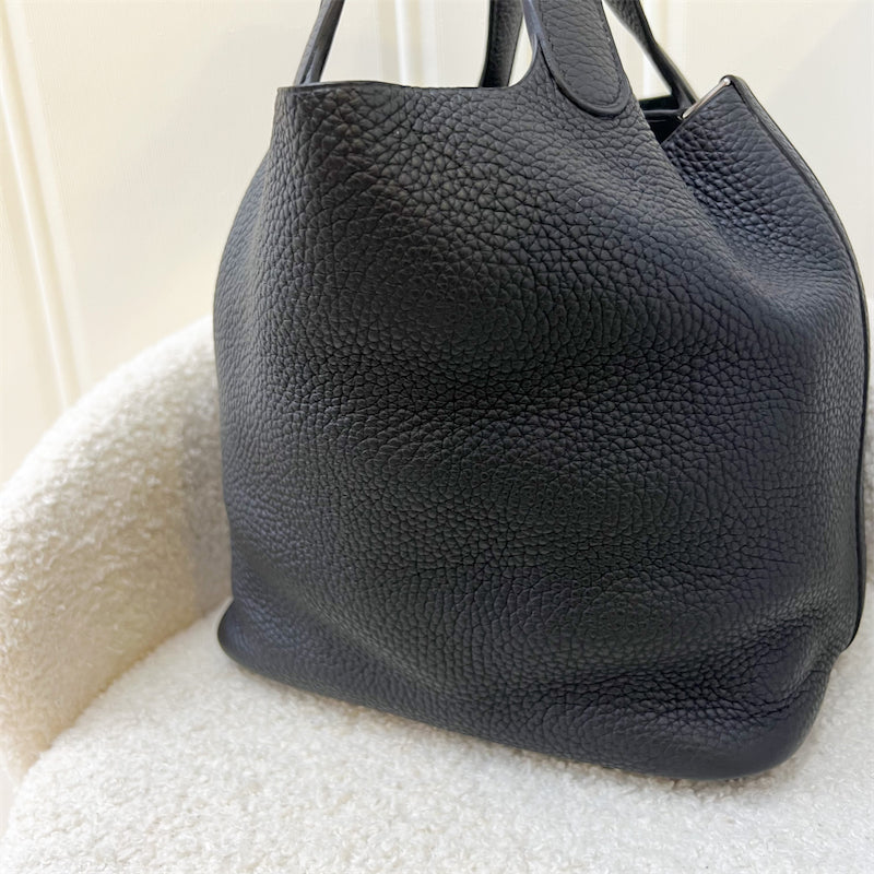 Hermes Picotin 22 in Noir Black Clemence Leather and PHW