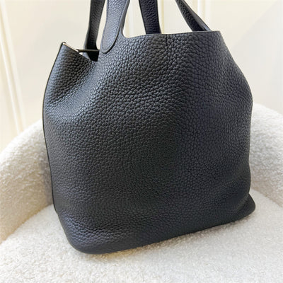 Hermes Picotin 22 in Noir Black Clemence Leather and PHW