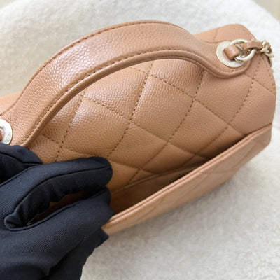 Chanel Small Business Affinity Flap in 21P Caramel Caviar and LGHW (Model: A93749)