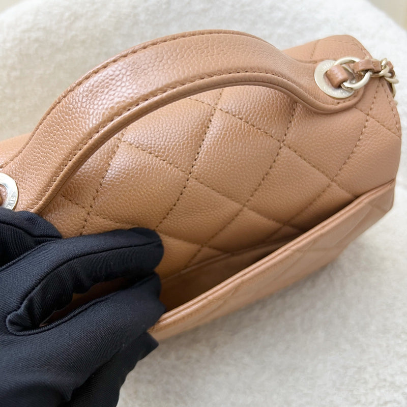 Chanel Small Business Affinity Flap in 21P Caramel Caviar and LGHW (Model: A93749)