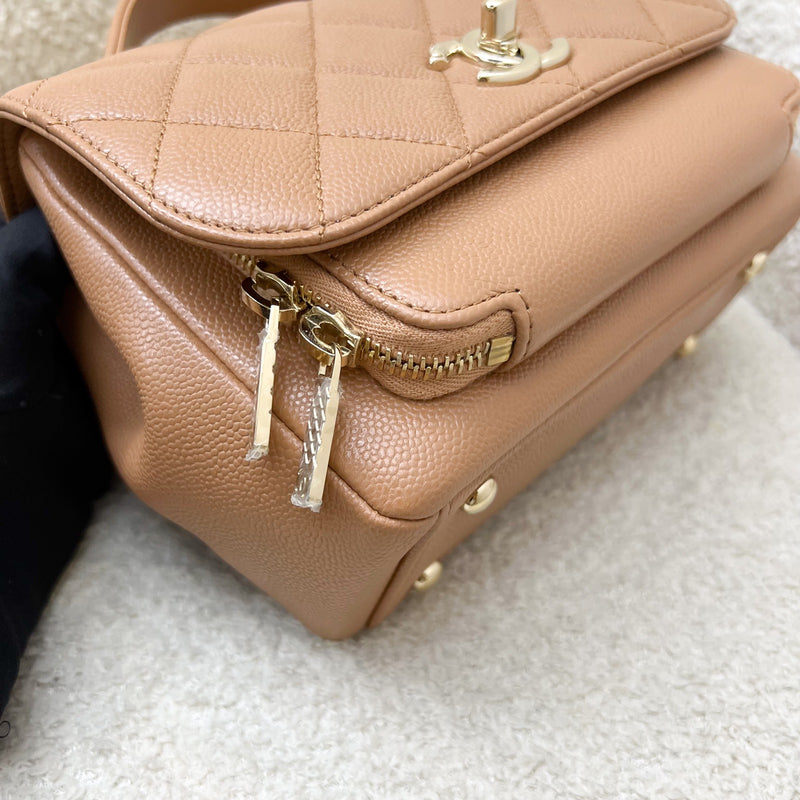 Chanel Small Business Affinity Flap in 21P Caramel Caviar and LGHW (Model: A93749)