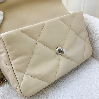 Chanel 19 Small Flap in 22C Beige Shiny Lambskin and 3-tone HW