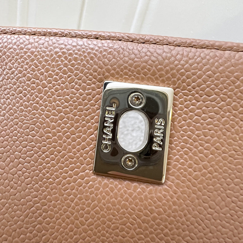 Chanel Small Business Affinity Flap in 21P Caramel Caviar and LGHW (Model: A93749)