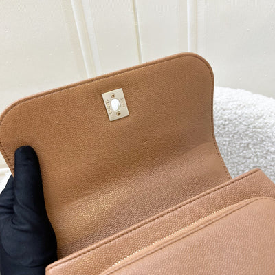 Chanel Small Business Affinity Flap in 21P Caramel Caviar and LGHW (Model: A93749)