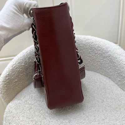 Chanel Petite Shopping Tote PST in Burgundy Red Caviar and SHW