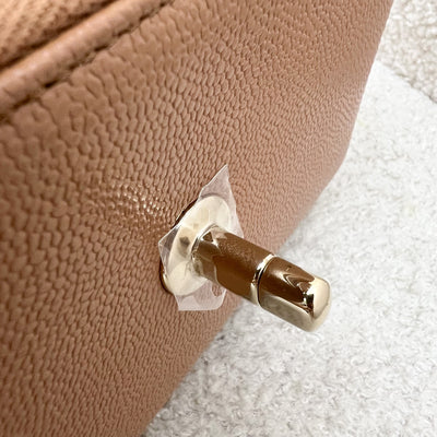 Chanel Small Business Affinity Flap in 21P Caramel Caviar and LGHW (Model: A93749)