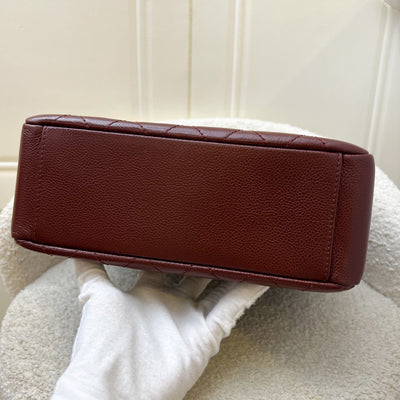 Chanel Petite Shopping Tote PST in Burgundy Red Caviar and SHW