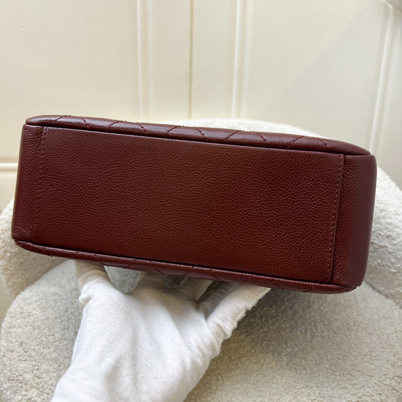 Chanel Petite Shopping Tote PST in Burgundy Red Caviar and SHW