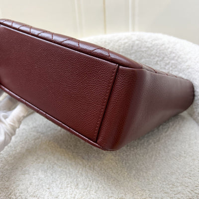 Chanel Petite Shopping Tote PST in Burgundy Red Caviar and SHW