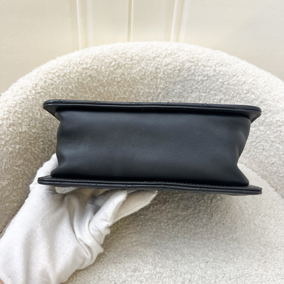 Chanel Mini Accordion Tote in Black Lambskin and AGHW (Model