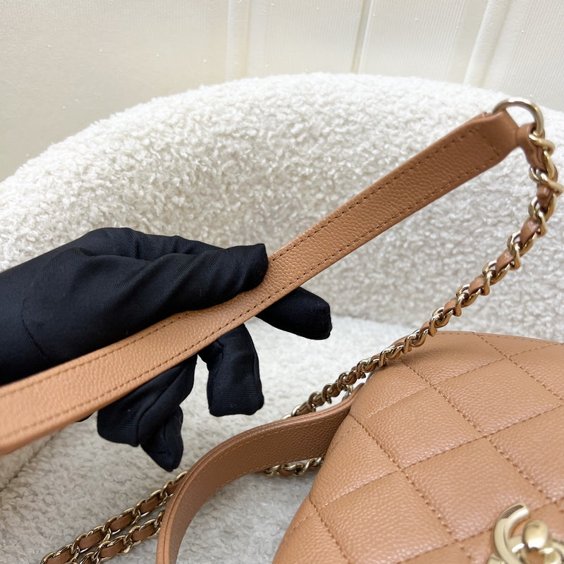 Chanel Small Business Affinity Flap in 21P Caramel Caviar and LGHW (Model: A93749)