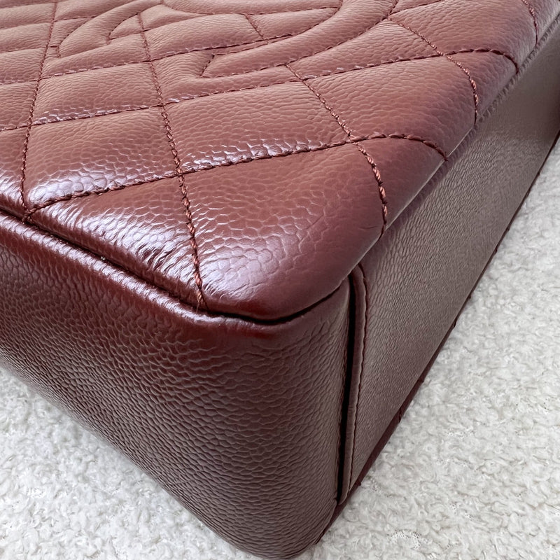 Chanel Petite Shopping Tote PST in Burgundy Red Caviar and SHW