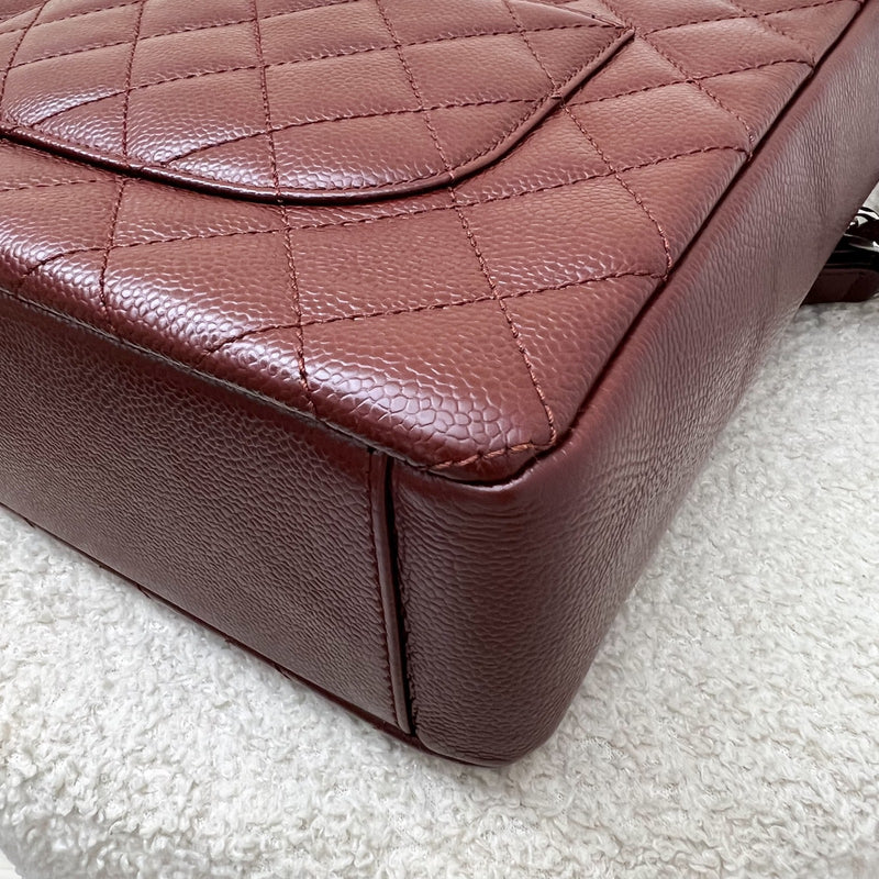 Chanel Petite Shopping Tote PST in Burgundy Red Caviar and SHW