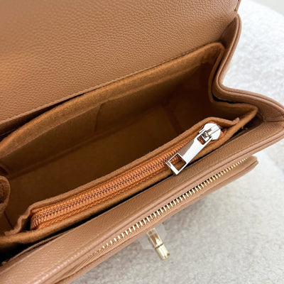 Chanel Small Business Affinity Flap in 21P Caramel Caviar and LGHW (Model: A93749)