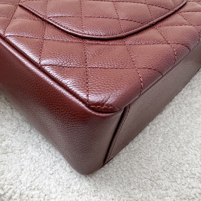 Chanel Petite Shopping Tote PST in Burgundy Red Caviar and SHW