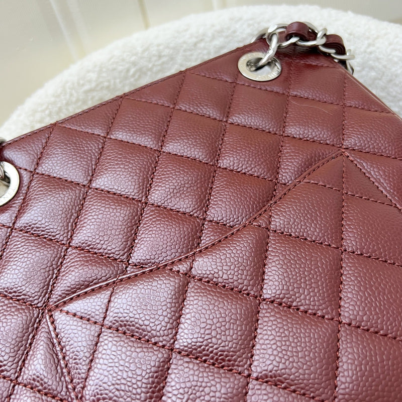 Chanel Petite Shopping Tote PST in Burgundy Red Caviar and SHW
