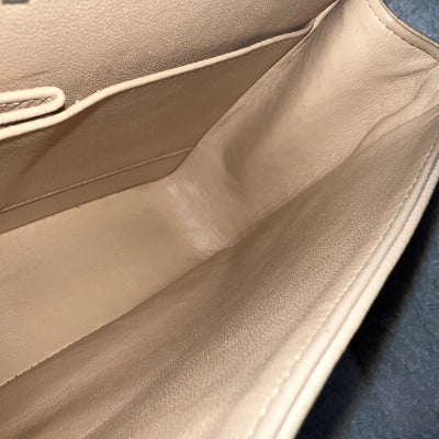 Chanel Medium Classic Flap CF in Beige Caviar and SHW