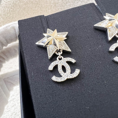 Chanel 23S Star CC Dangling Earrings in SHW