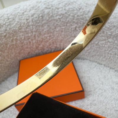Hermes H d'Ancre bracelet, Small model in 18K Rose Gold Set with 27 diamonds (Size ST)