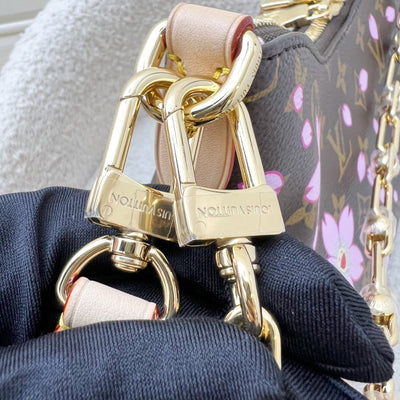 LV Louis Vuitton x Takashi Murakami Cherry Blossom Boulogne PM Bag in Monogram Canvas and GHW (Model: M13265)