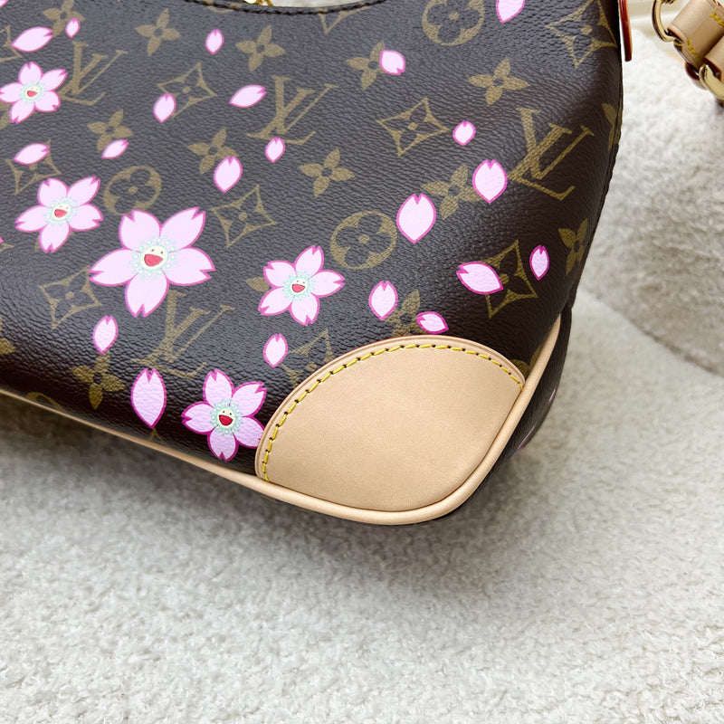 LV Louis Vuitton x Takashi Murakami Cherry Blossom Boulogne PM Bag in Monogram Canvas and GHW (Model: M13265)