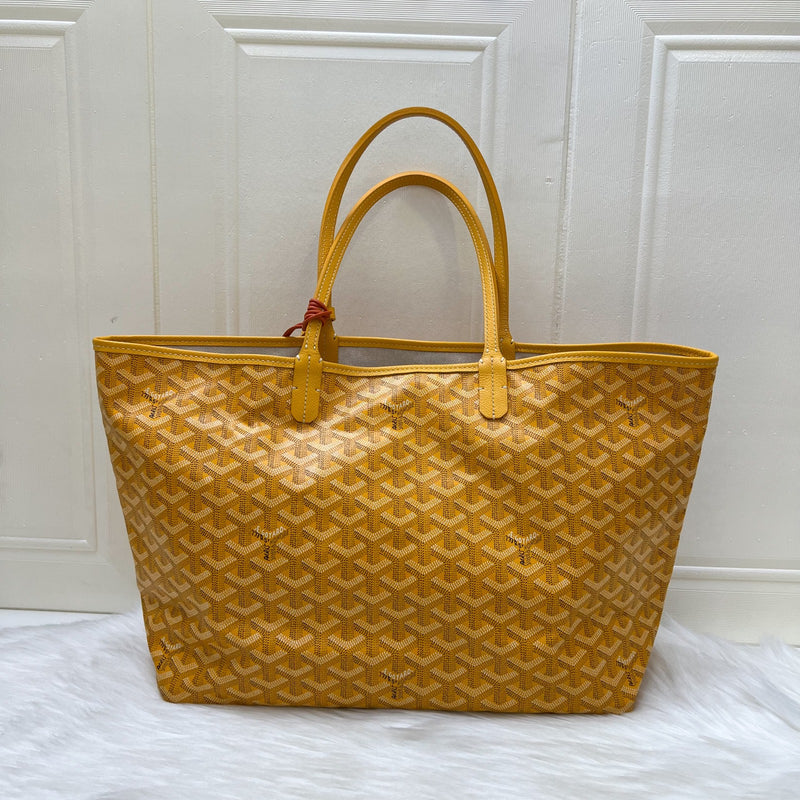 Goyard Saint Louis PM Tote in Yellow Signature Goyardine Canvas with a Croc Universel Bag Clip
