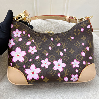 LV Louis Vuitton x Takashi Murakami Cherry Blossom Boulogne PM Bag in Monogram Canvas and GHW (Model: M13265)