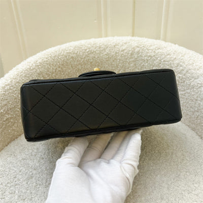 Chanel Top Handle Mini Rectangle Flap in Black Lambskin and AGHW