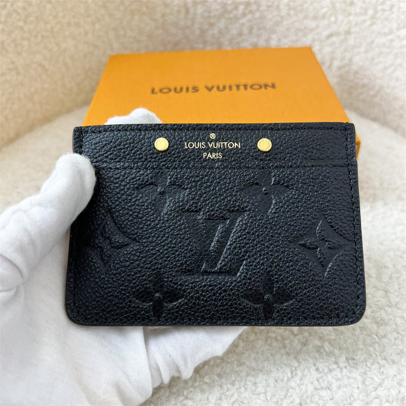 LOUIS VUITTON Empreinte Card Holder Black | FASHIONPHILE