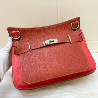 Hermes Jypsiere 31 in Coral / Red Leather and PHW