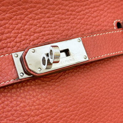 Hermes Jypsiere 31 in Coral / Red Leather and PHW