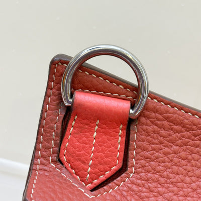 Hermes Jypsiere 31 in Coral / Red Leather and PHW