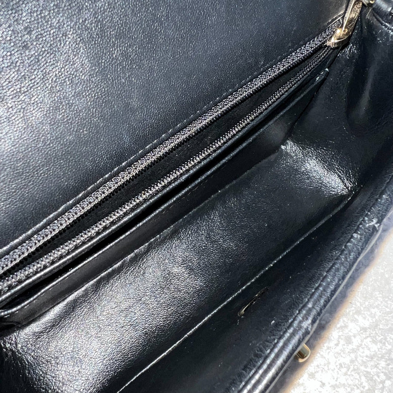 Chanel Classic Mini Rectangle Flap in Black Lambskin and GHW