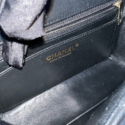 Chanel Classic Mini Rectangle Flap in Black Lambskin and GHW