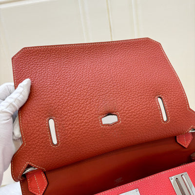 Hermes Jypsiere 31 in Coral / Red Leather and PHW