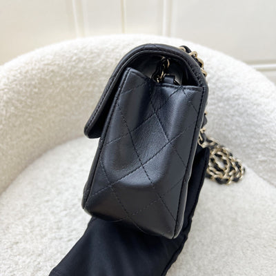 Chanel Classic Mini Rectangle Flap in Black Lambskin and GHW