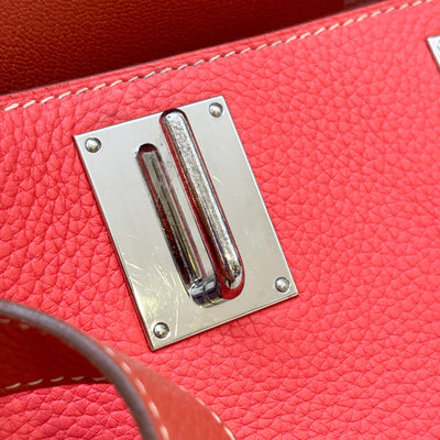 Hermes Jypsiere 31 in Coral / Red Leather and PHW