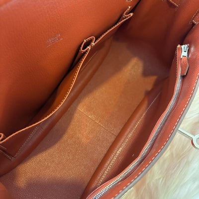 Hermes Jypsiere 31 in Coral / Red Leather and PHW