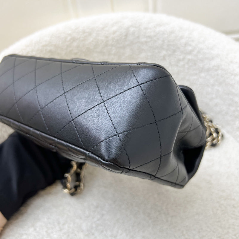 Chanel Classic Mini Rectangle Flap in Black Lambskin and GHW