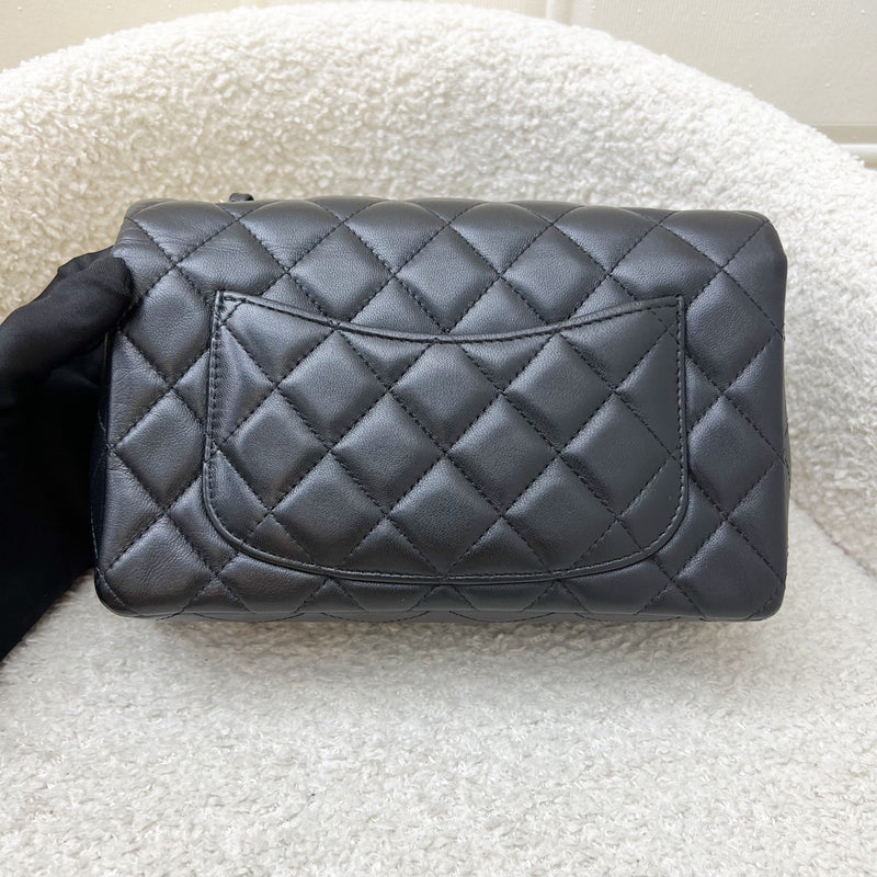 Chanel Classic Mini Rectangle Flap in Black Lambskin and GHW