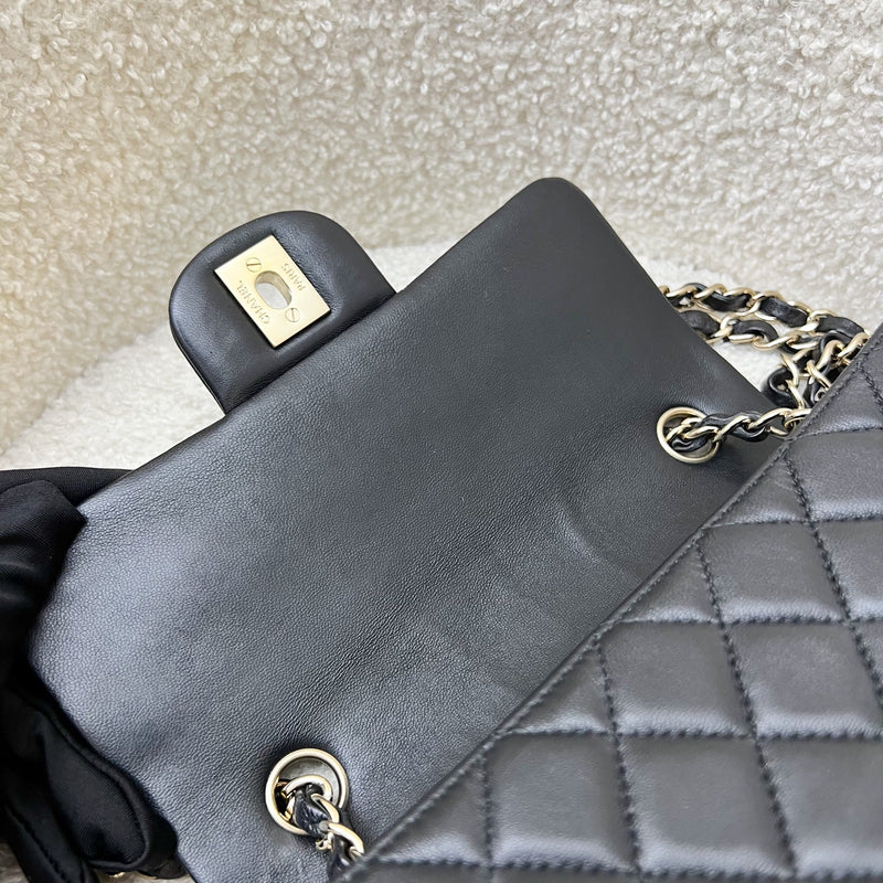 Chanel Classic Mini Rectangle Flap in Black Lambskin and GHW