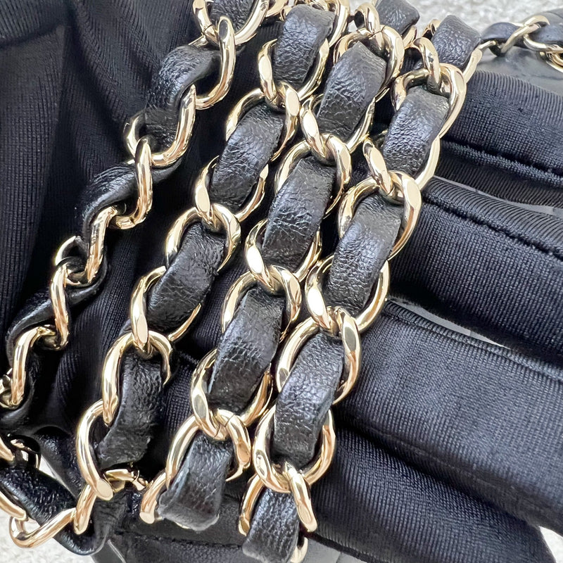 Chanel Classic Mini Rectangle Flap in Black Lambskin and GHW