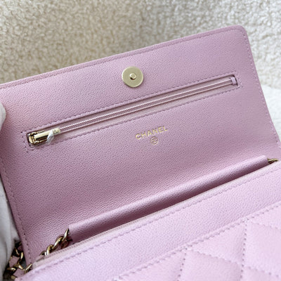 Chanel Seasonal Wallet On Chain WOC in Pink Caviar and GHW