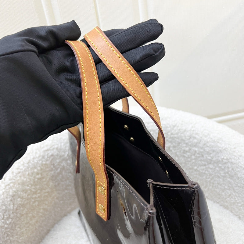 LV Reade PM Tote in Amarante Vernis Patent Leather and GHW