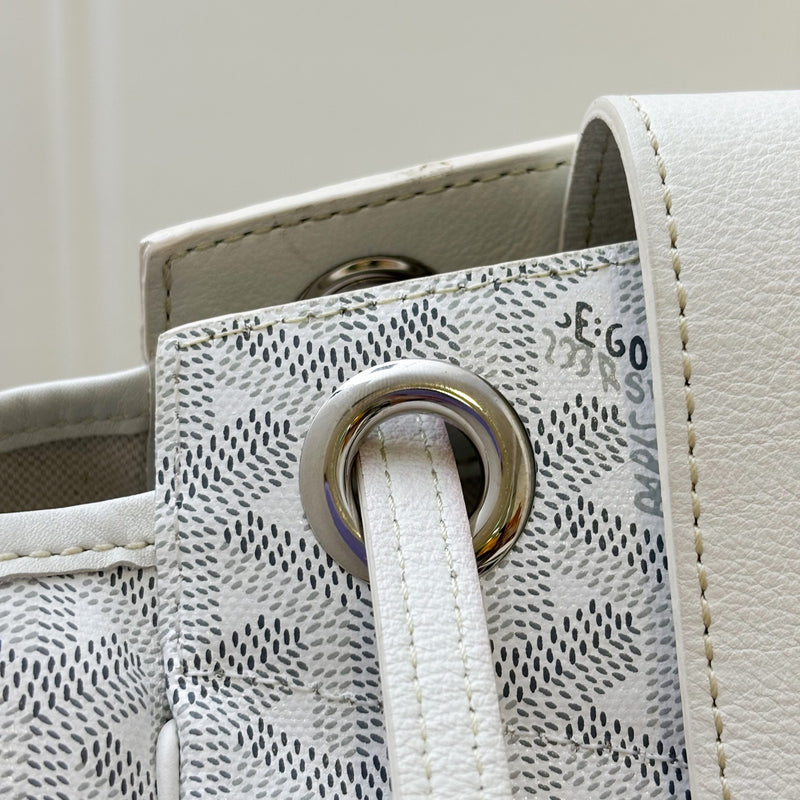 Goyard Rouette Souple PM in Blanc White Signature Canvas