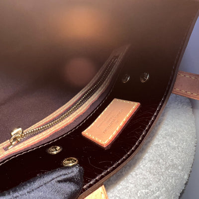 LV Reade PM Tote in Amarante Vernis Patent Leather and GHW